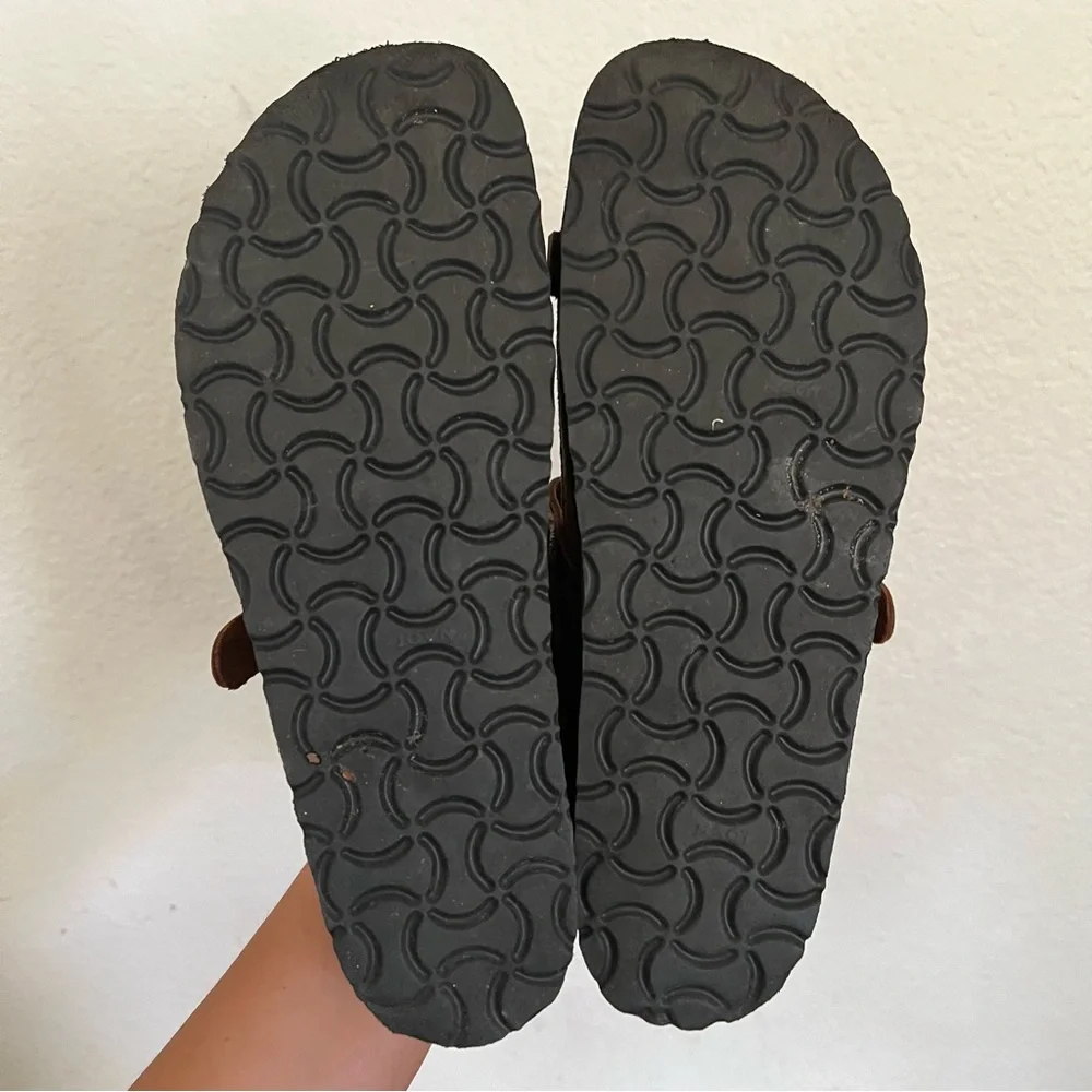 Naot Tahoe Thong Dark Brown Leather Platform Sandal Size 7-7.5 US - Picture 6 of 11